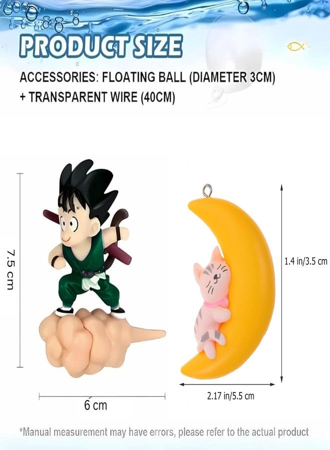 VAYINATO® 2 Pcs Combo - Floating Little Half Moon & Gugu (Random Color) Aquarium Decorations Landscaping Fish Tank Toy - Cute and Lifelike Ornaments for a Magical Underwater World by Petzlifeworld - Image 4